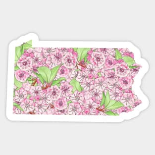 Pennsylvania in Flowers Sticker